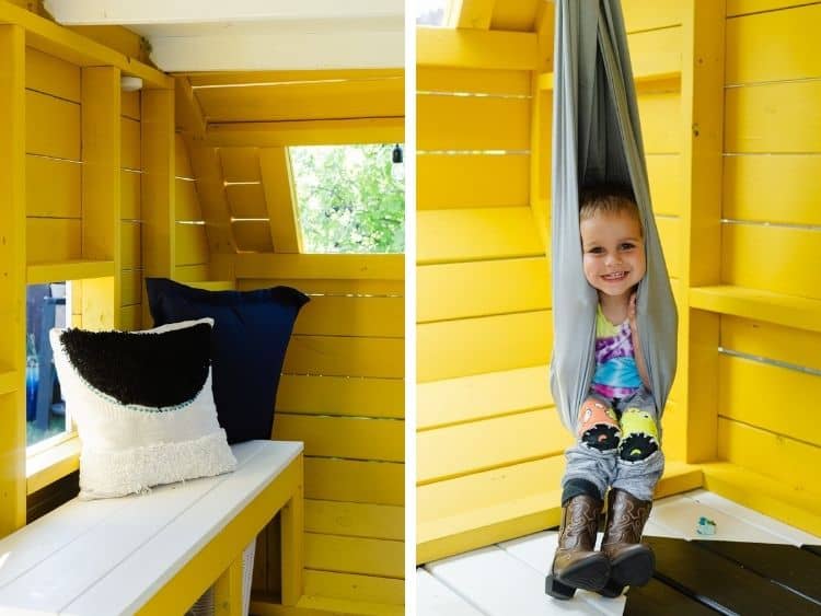 detail images of seating area in playhouse