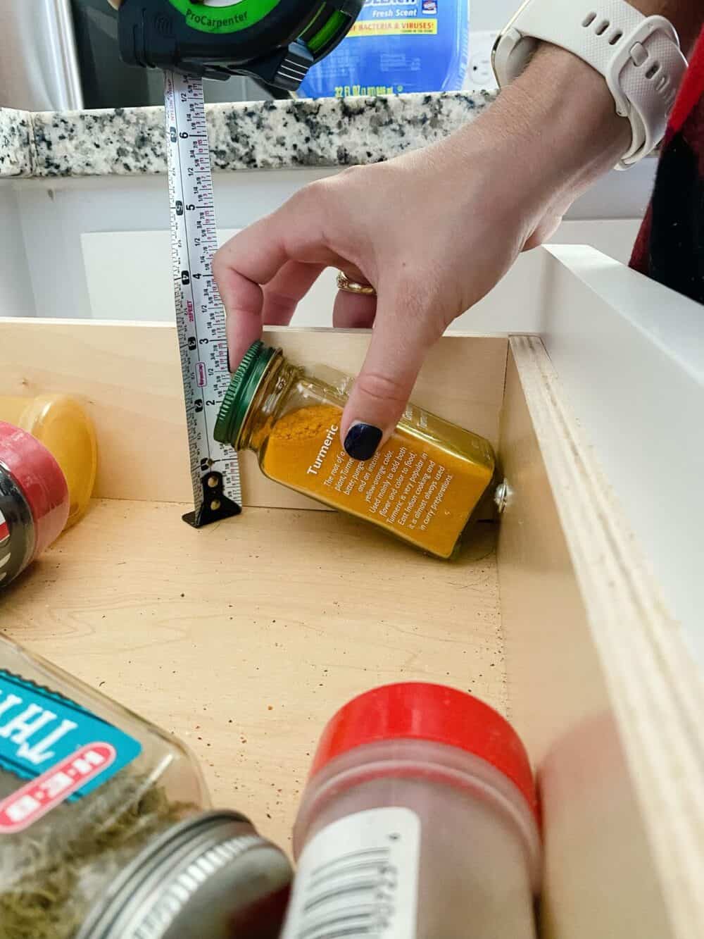 DIY Spice Drawer Organizer