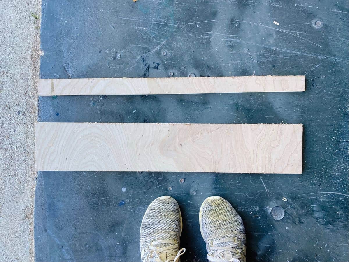 pieces of plywood for spice drawer organizer insert