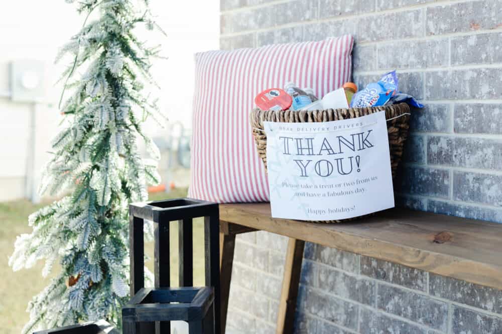 close up of basket for delivery drivers