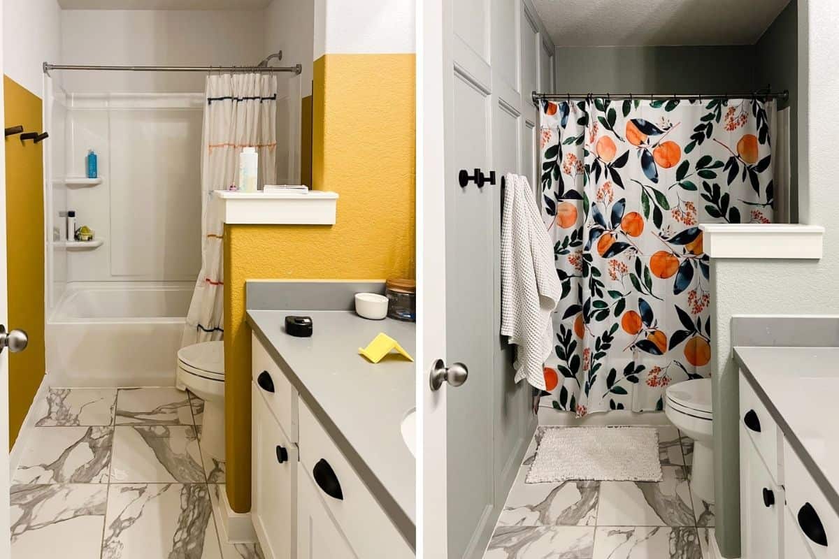 A Trim Accent Wall in the Bathroom – Love & Renovations