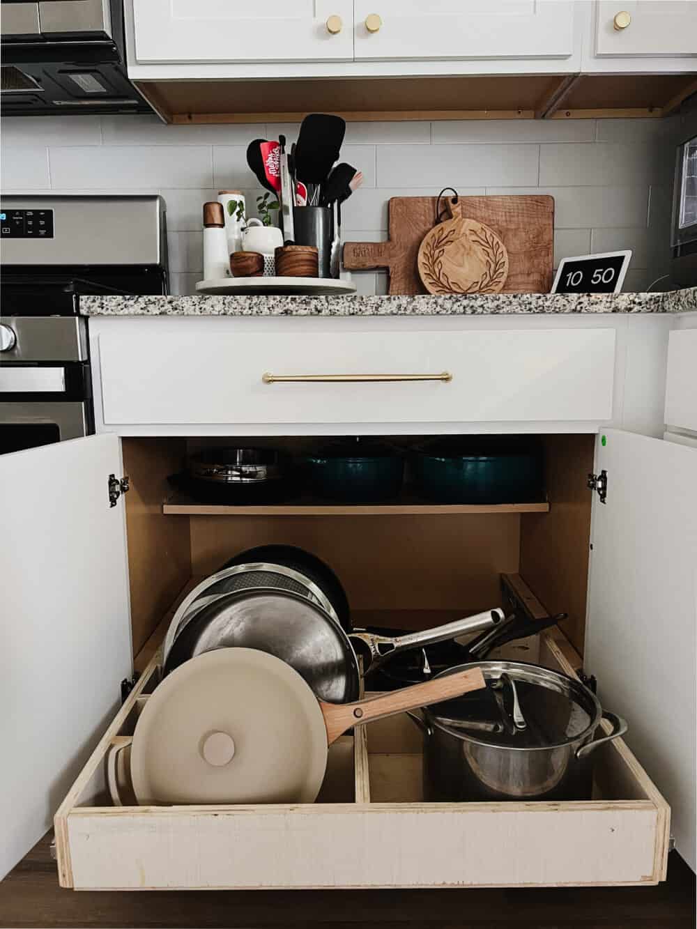 Pots & Pans Drawer - Storage Cabinet for Cookware