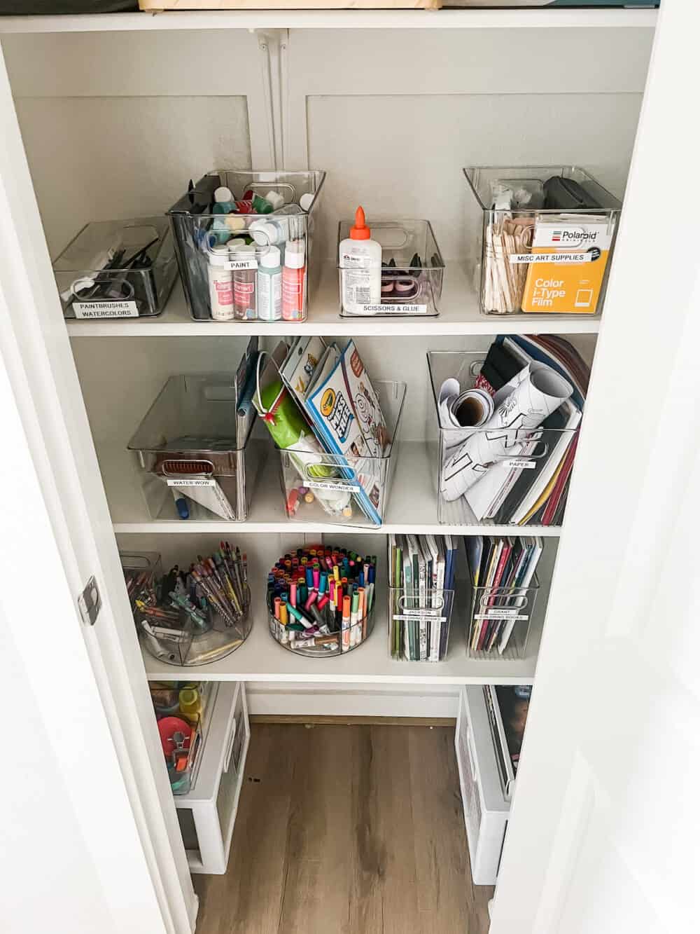 After of art closet organization