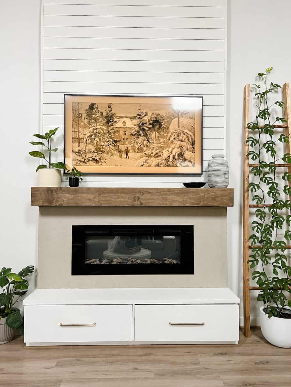 Tall DIY electric fireplace