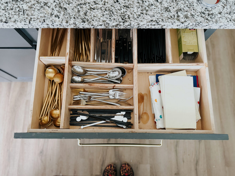 open silverware drawer