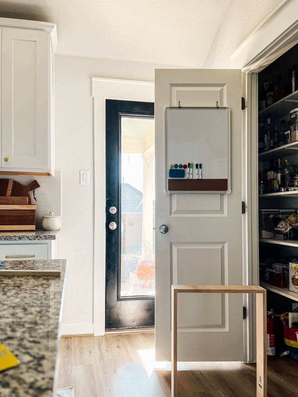 Pantry door with frame for a DIY. wooden organizer 