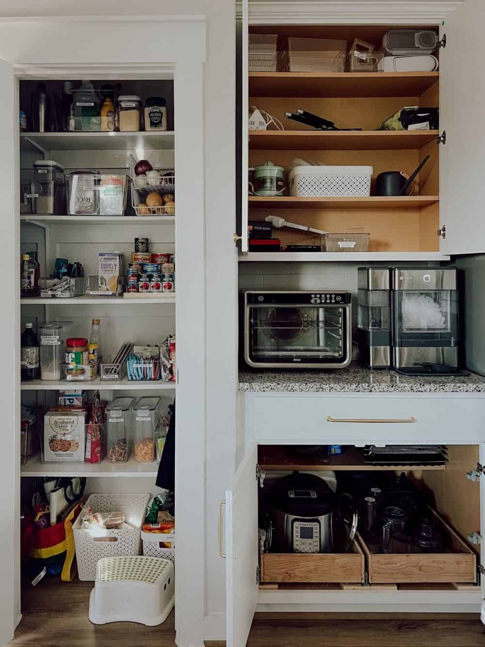 Pantry and cabinetry after organization project