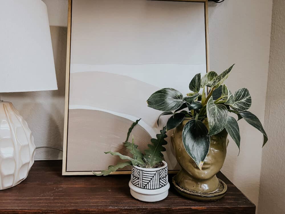 Close up of decorative objects on a shelf