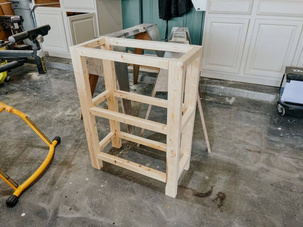 frame for scrap wood plant stand 
