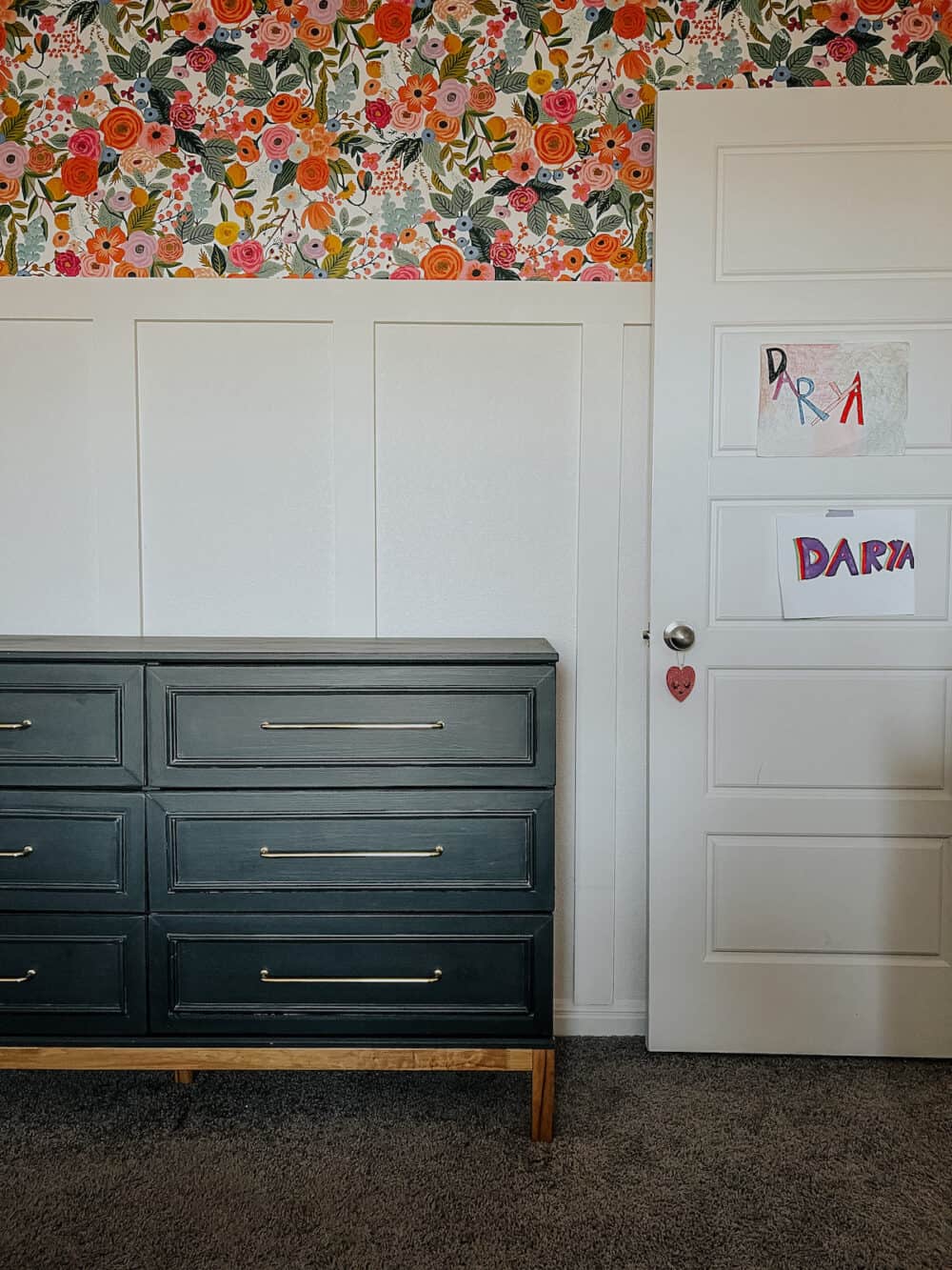 IKEA tarva dresser hack with Rust-Oleum chalked paint