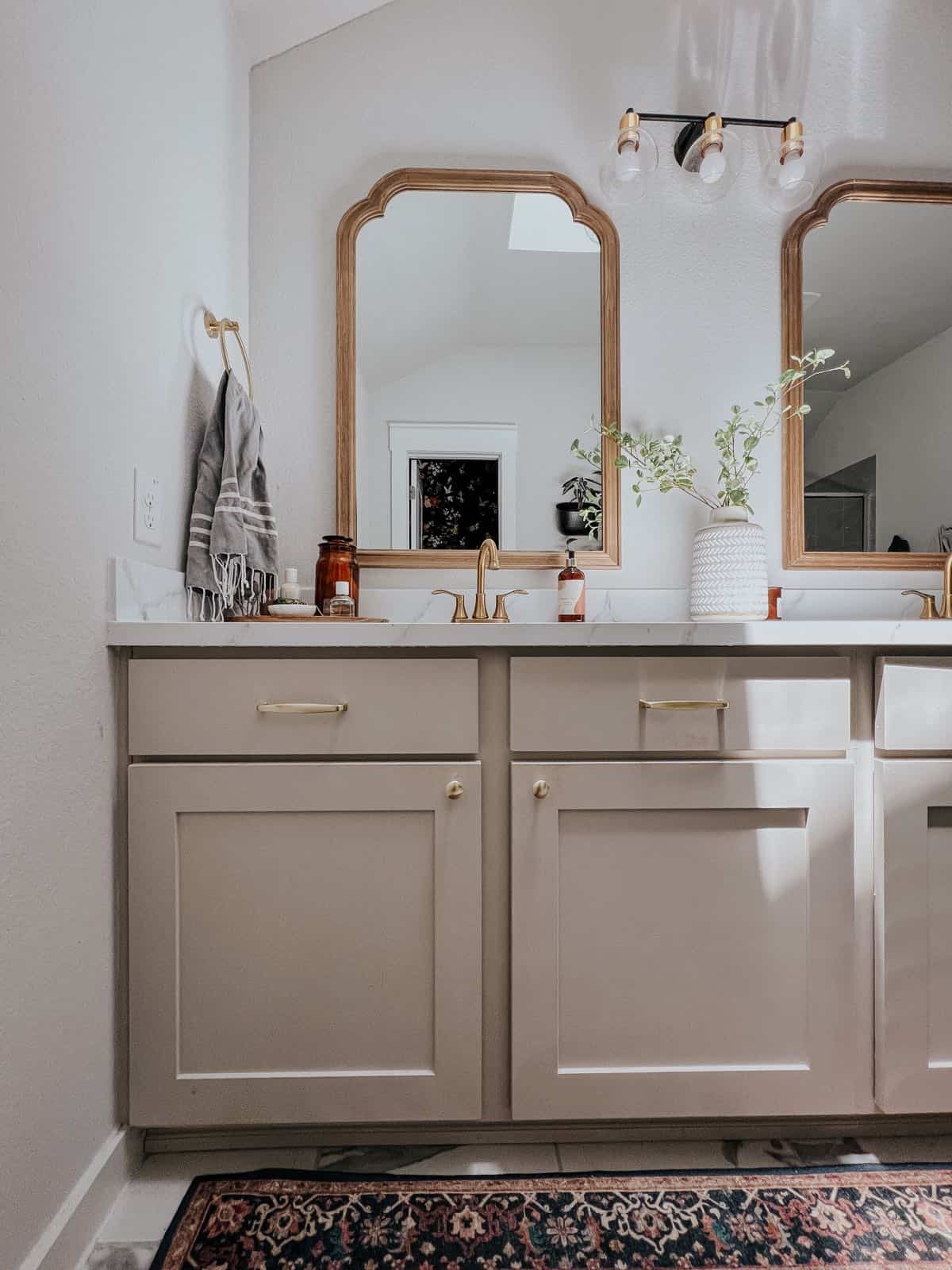 painted bathroom vanity