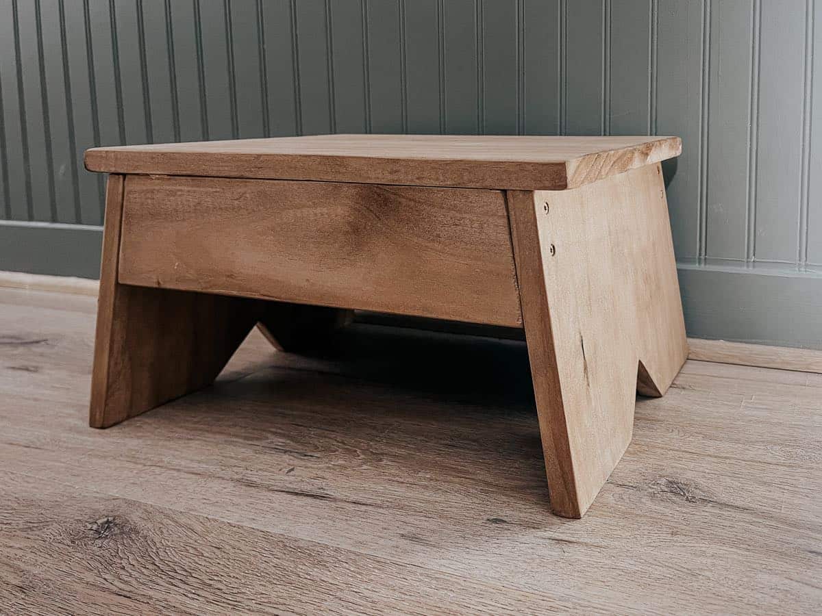 small wooden step stool