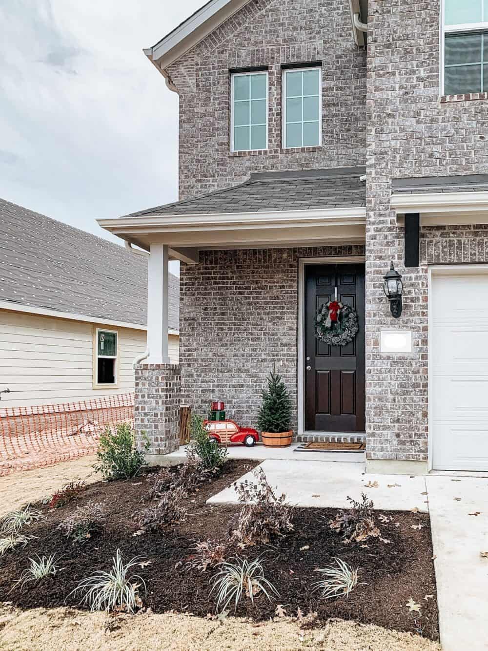 Front entry before adding concrete front porch steps 