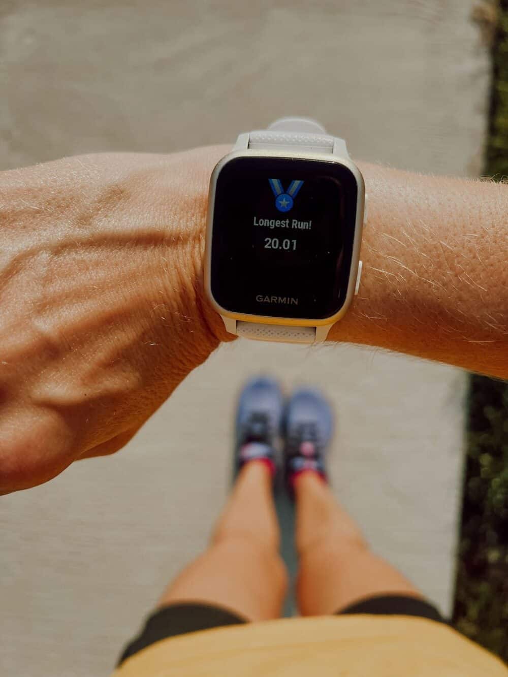 overhead image of a fitness watch