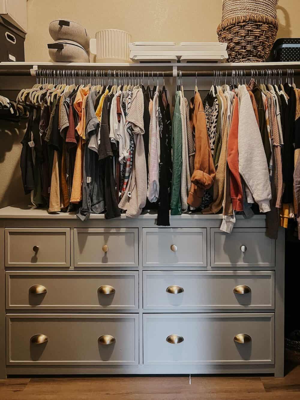 Clothes closet with IKEA HEMNES dresser 