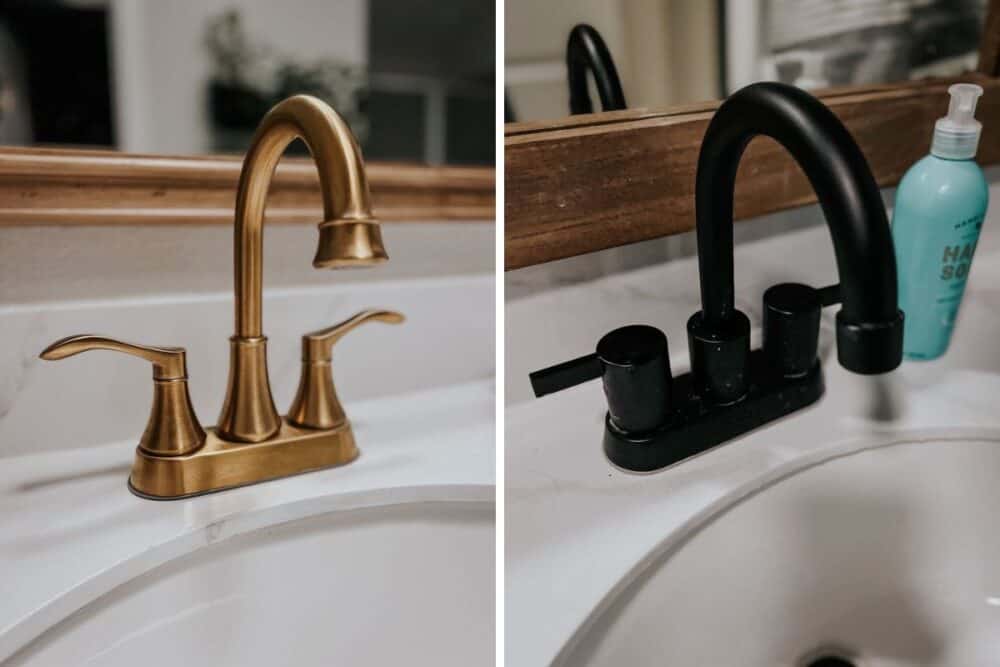 two faucets purchased from amazon