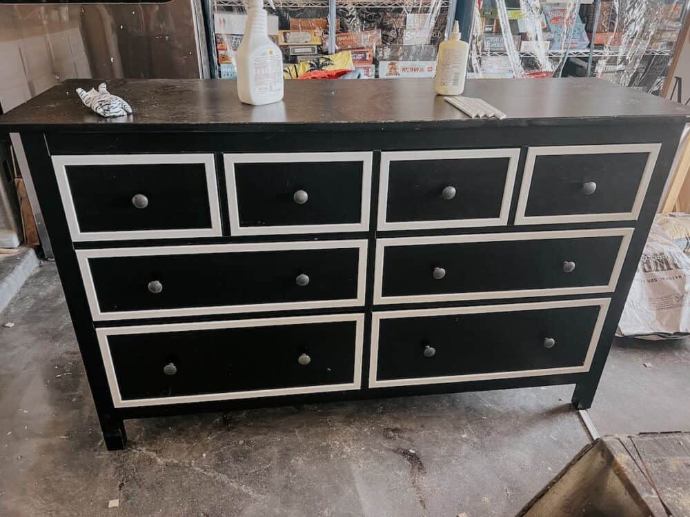 IKEA HEMNES dresser with trim added to drawers