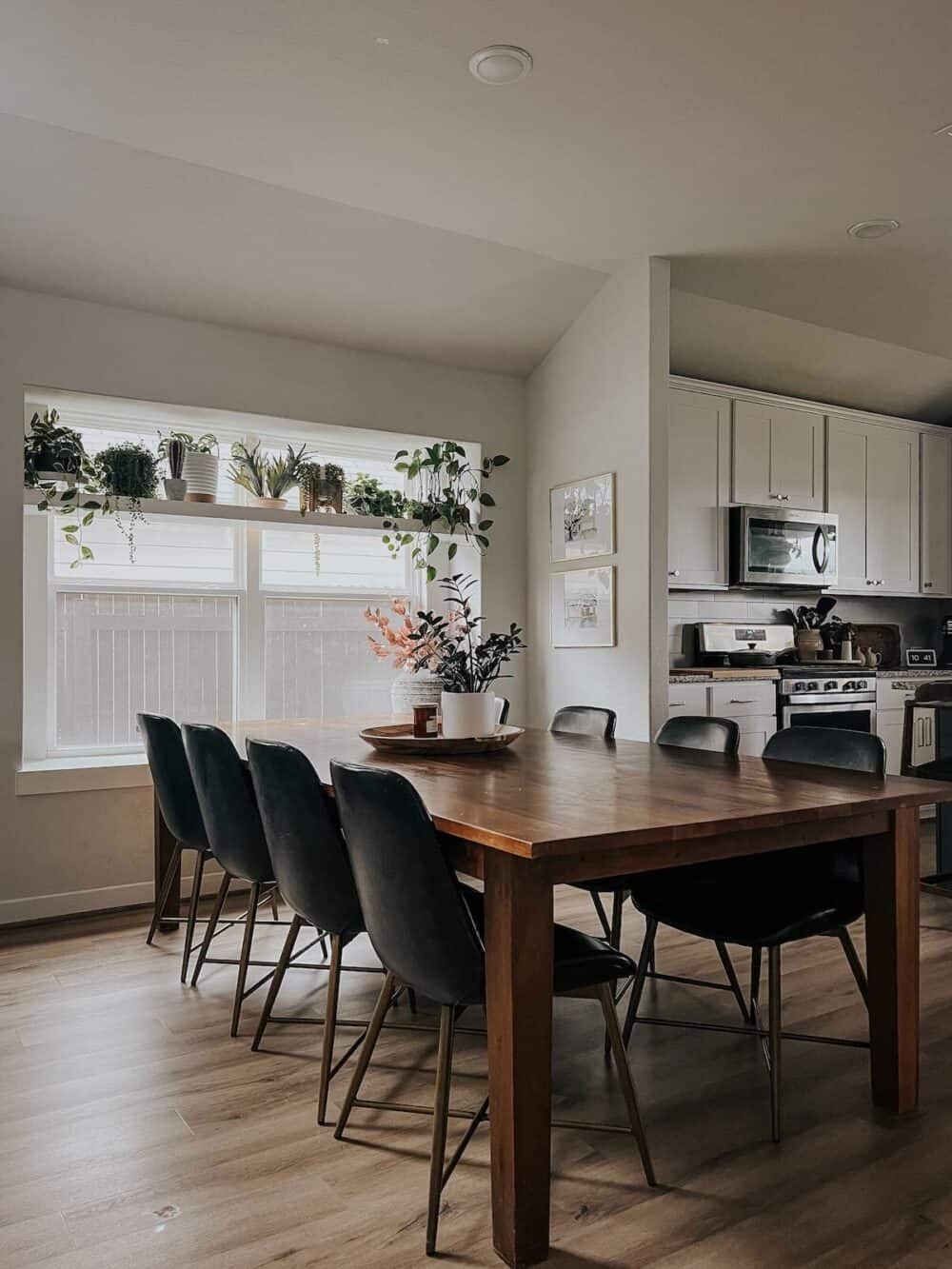 open concept dining room