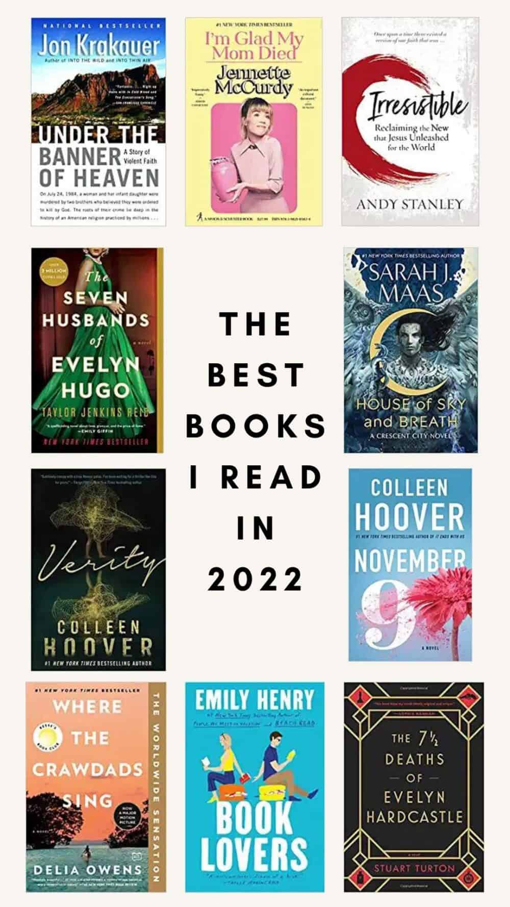 A collage of the 10 best books I read in 2022 