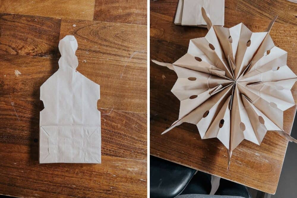design for paper bag snowflake