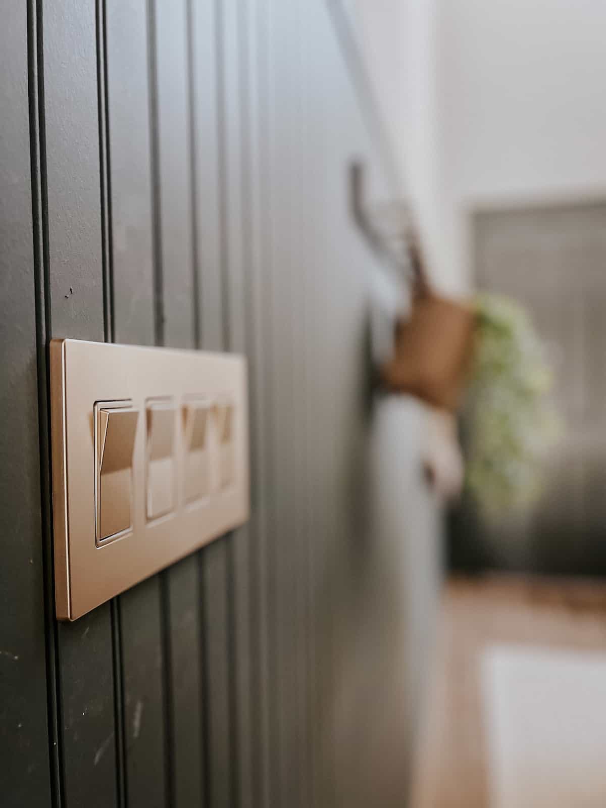 Installing Brass Light Switches in the Entry Love & Renovations