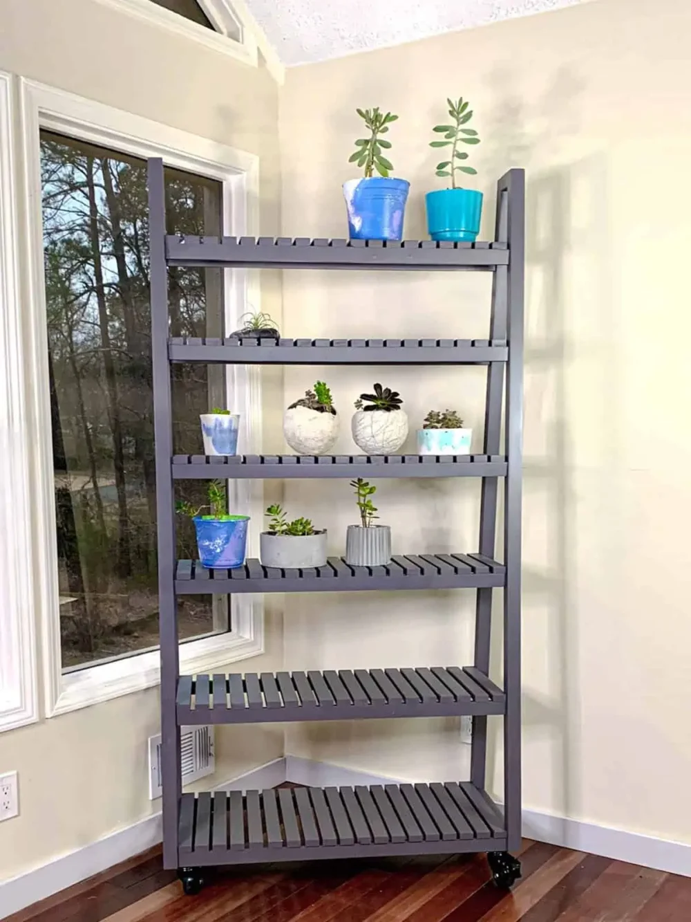 indoor or outdoor plant stand with shelving