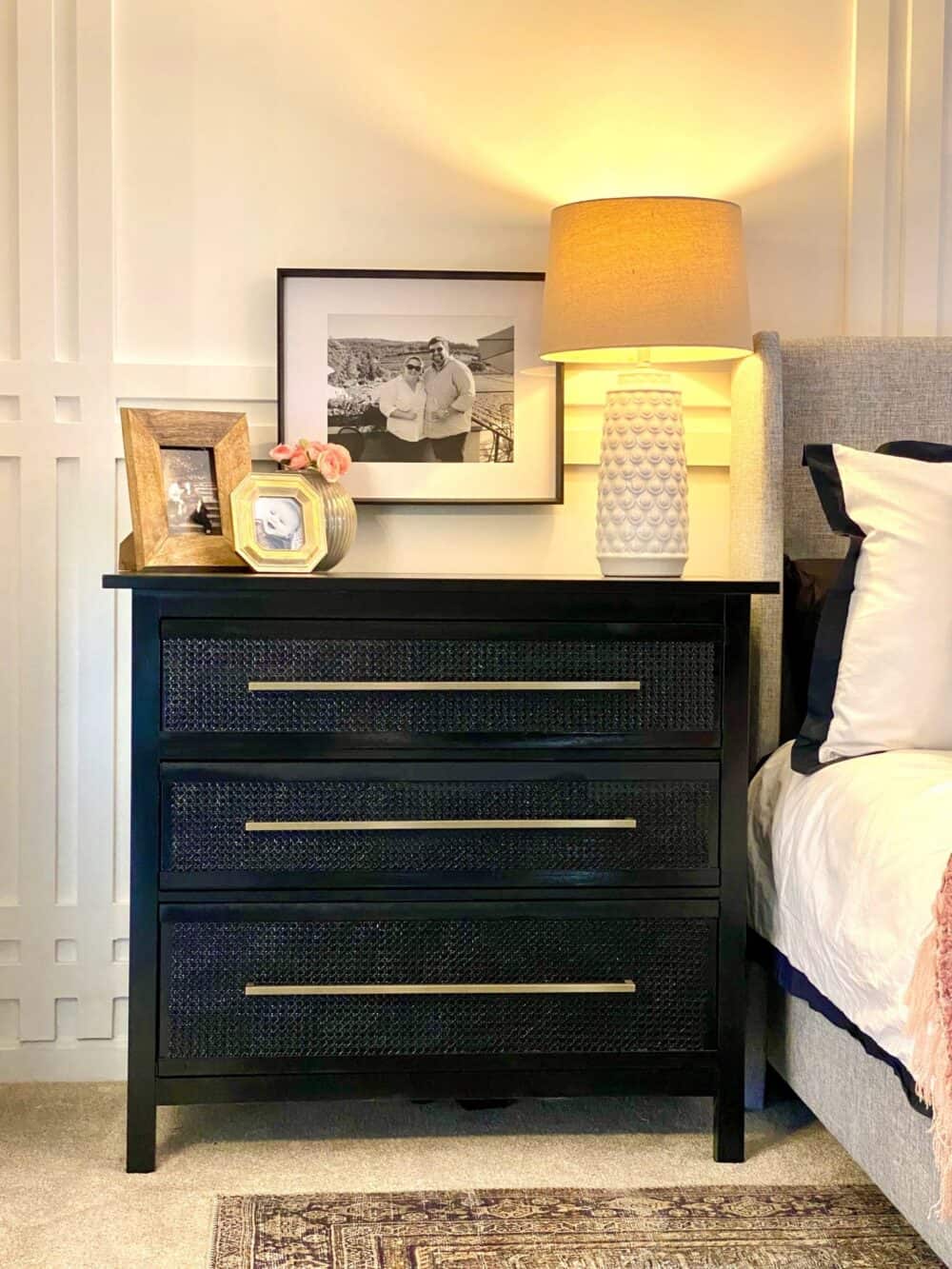 IKEA hemnes dresser with cane webbing