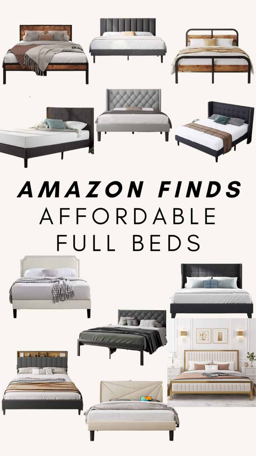 Affordable full size bed frame online