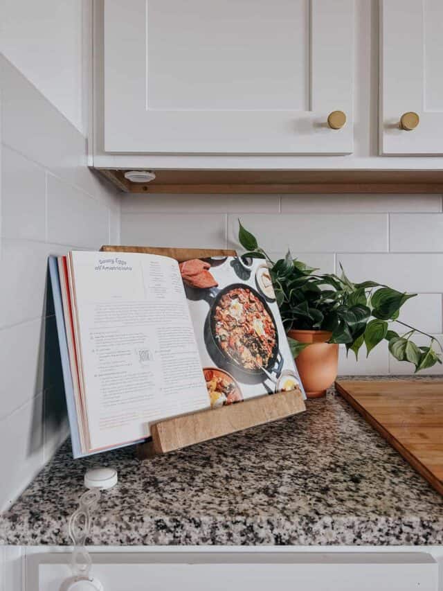 Easy DIY Cookbook Stand Love & Renovations