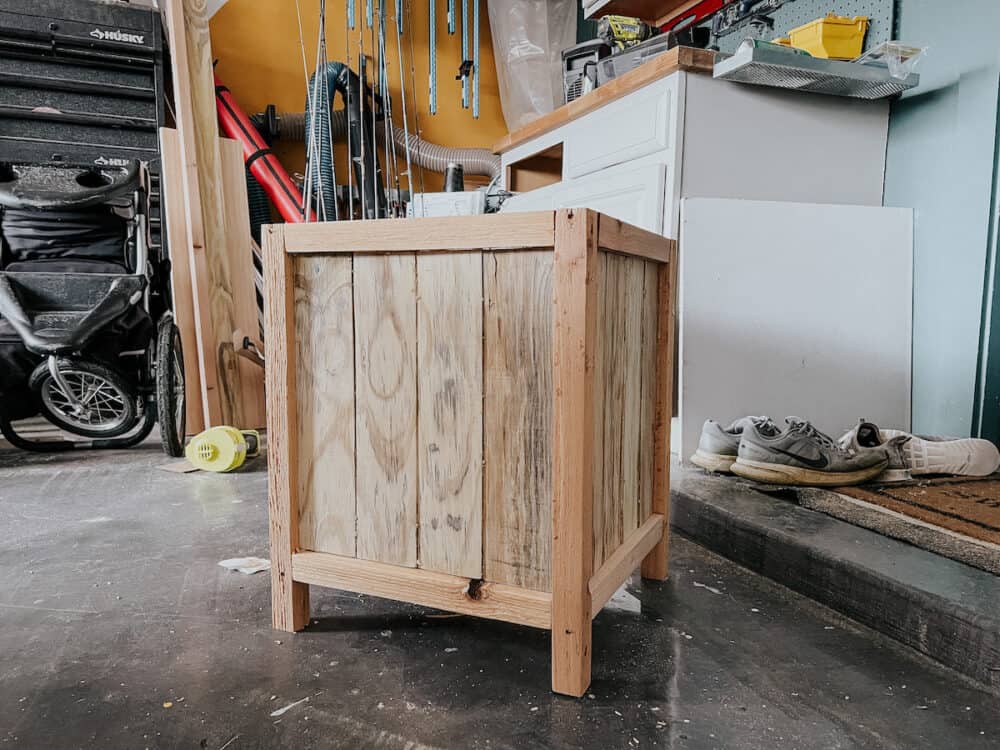 assembled DIY planter box 