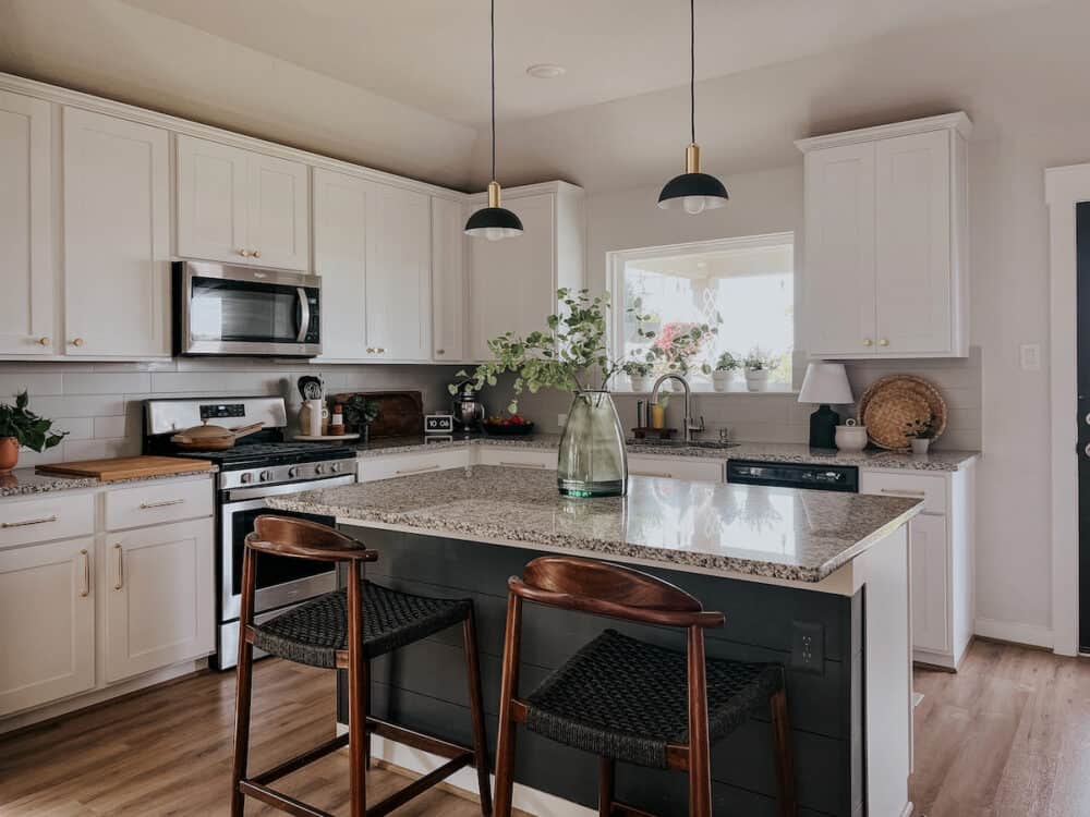 kitchen with windowsill herb planters 