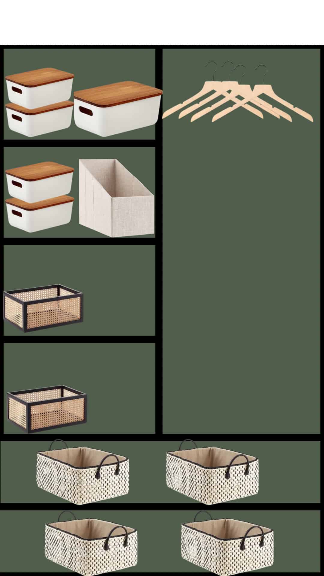 a graphic showing a plan for entry closet organization