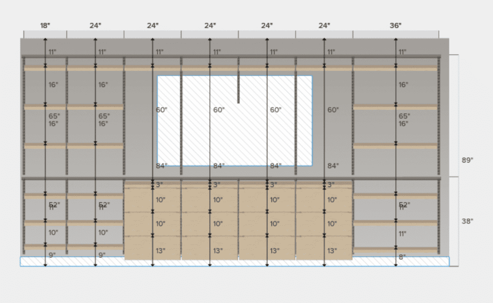 rendering of ELFA shelving system 