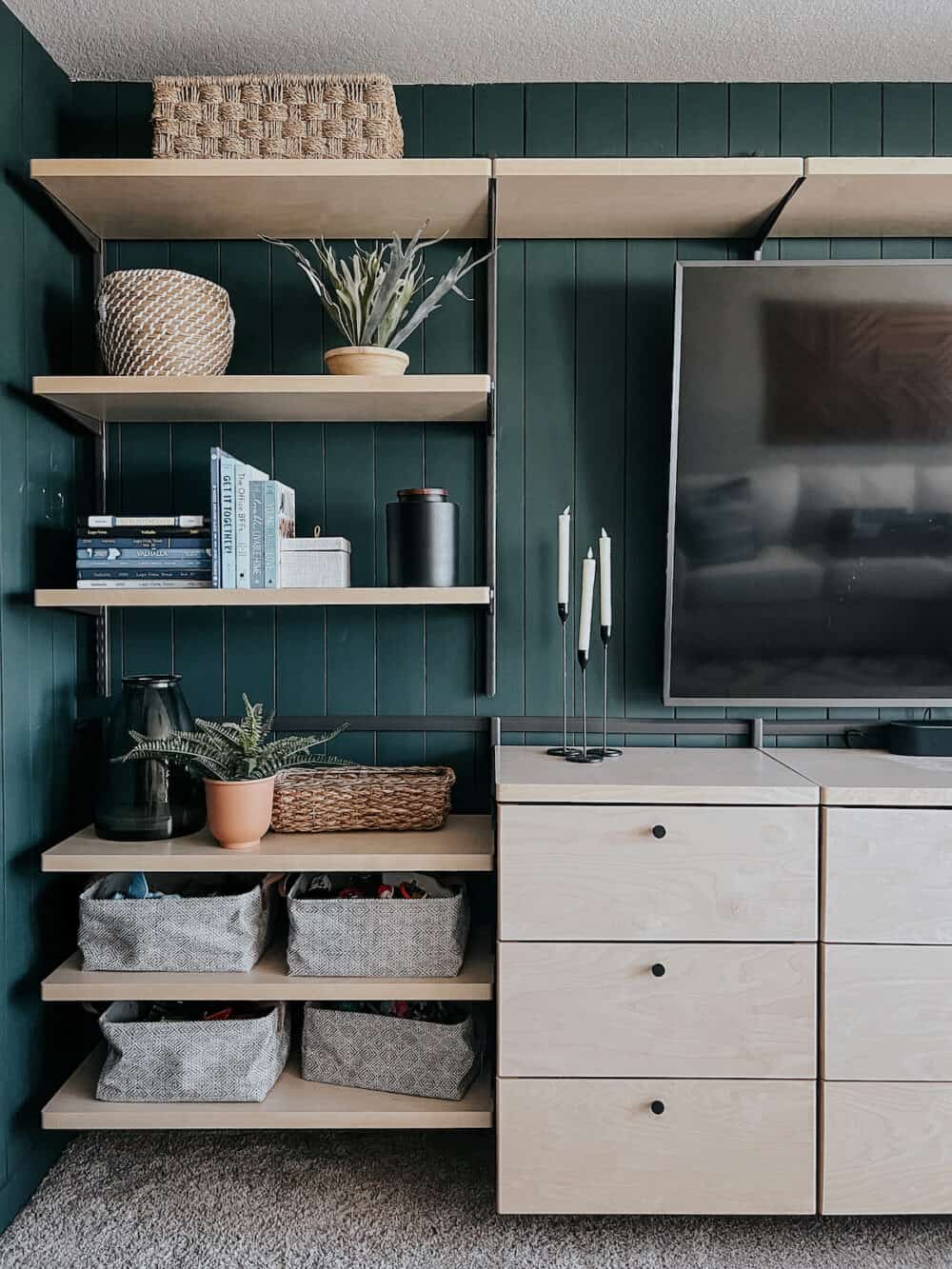 Elfa shop wood shelves