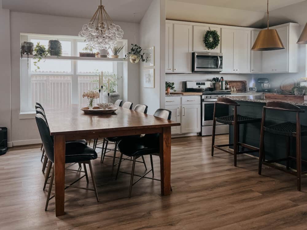 Open concept living and dining room 