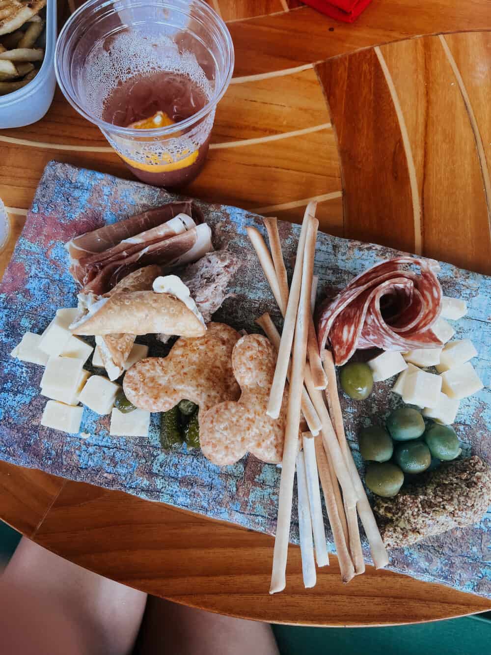 charcuterie board at Banana Cabana at Caribbean Beach Resort 