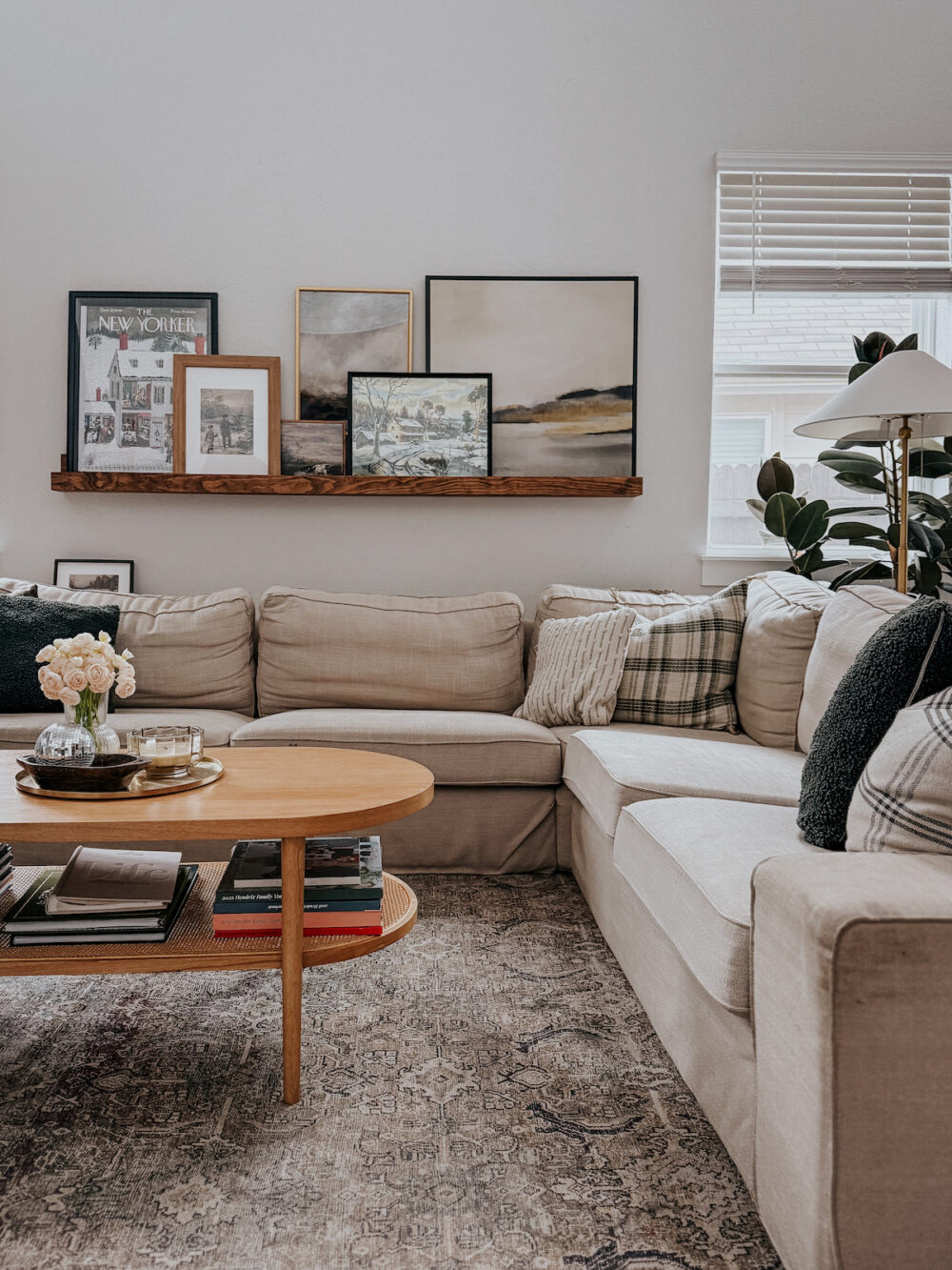 Close up image of IKEA KIVIK sectional sofa