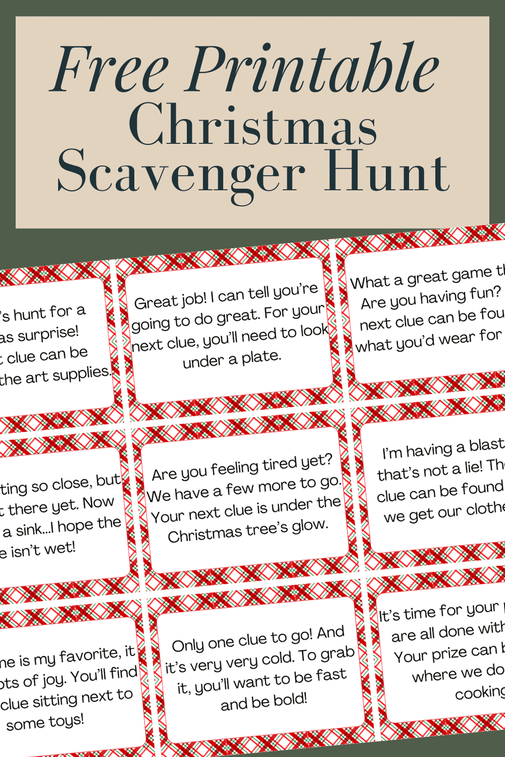 Graphic for Christmas scavenger hunt 