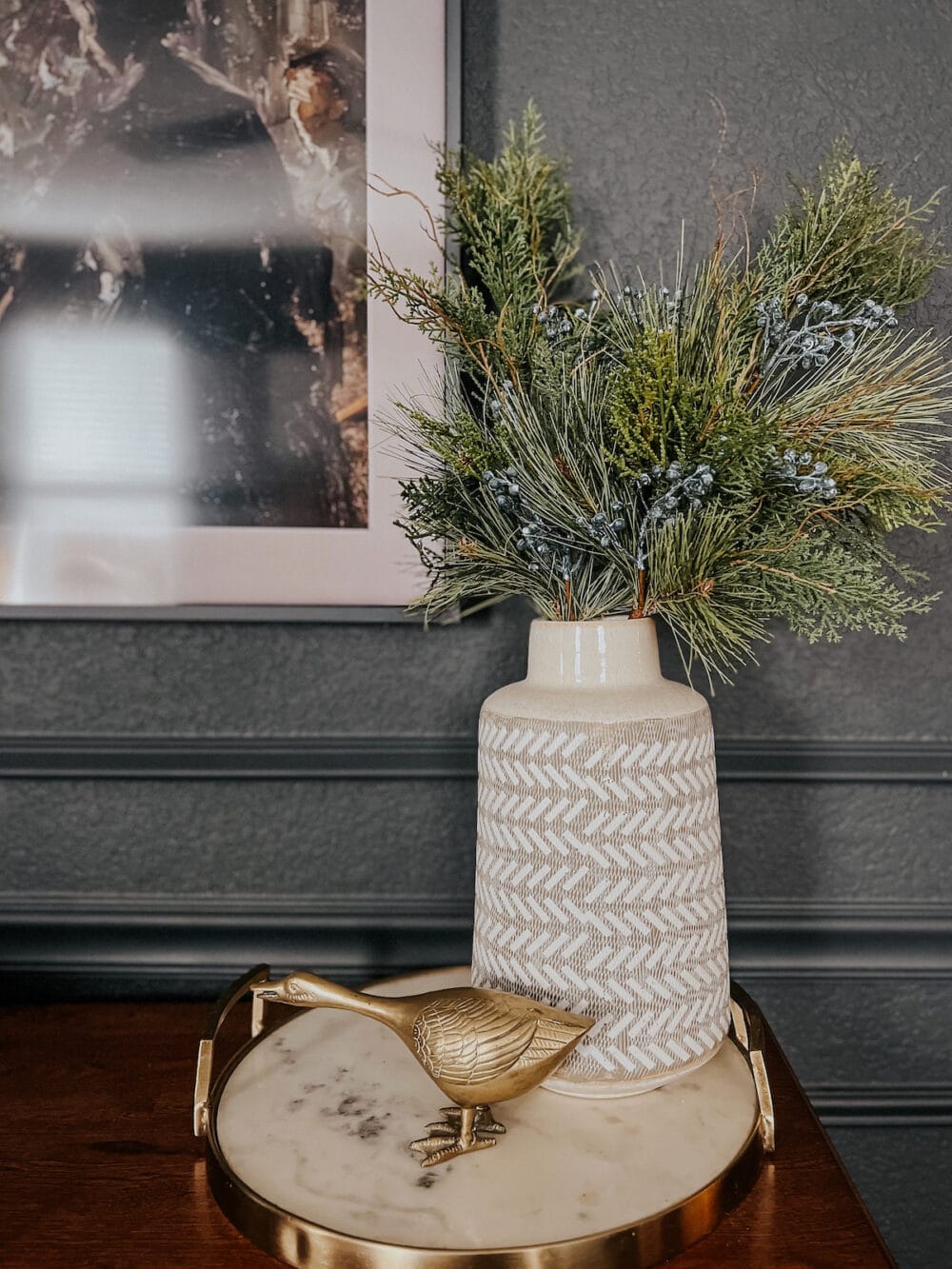 close up of bedroom decor details