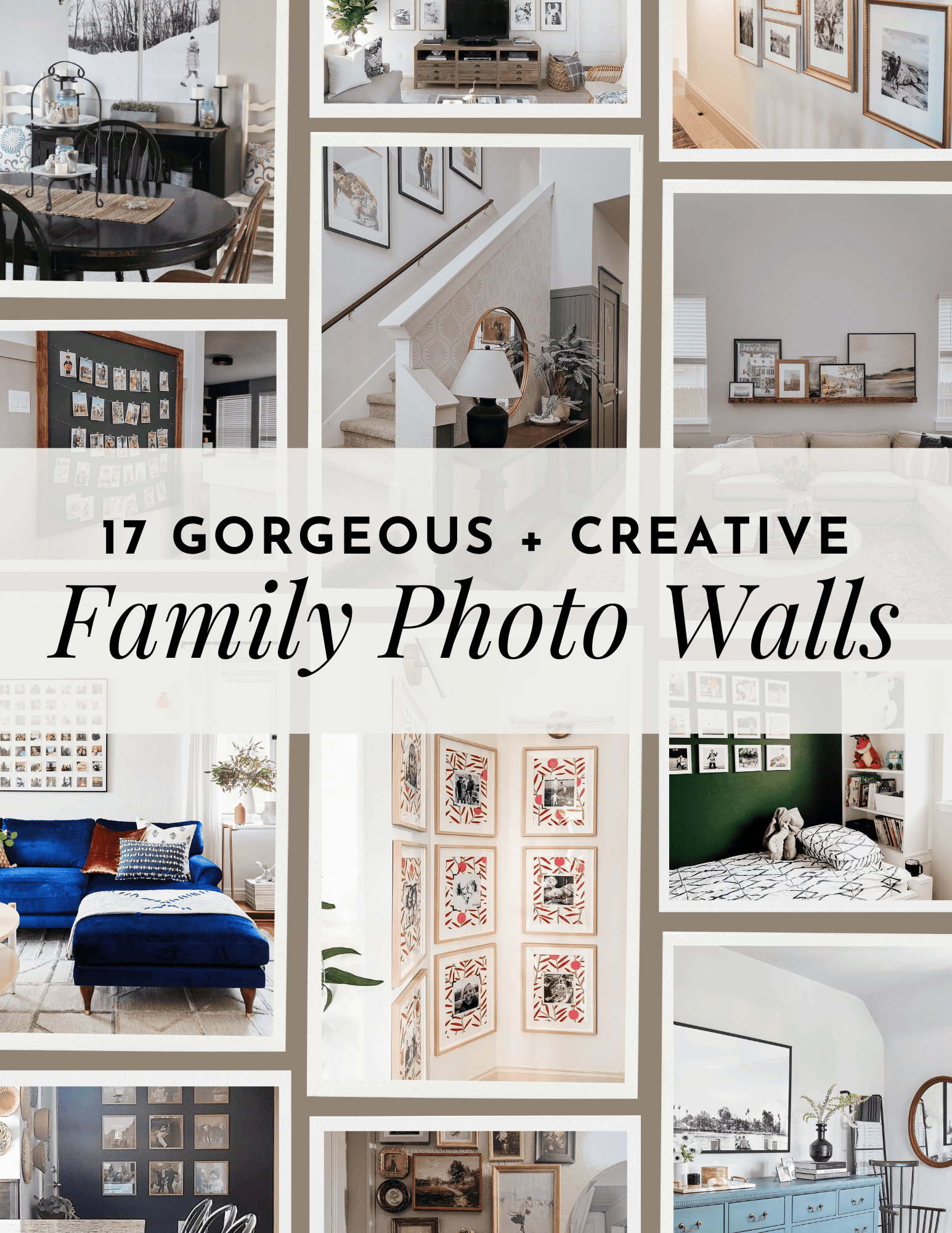 Family Picture Wall Ideas {17 Great Ideas!} - Love & Renovations