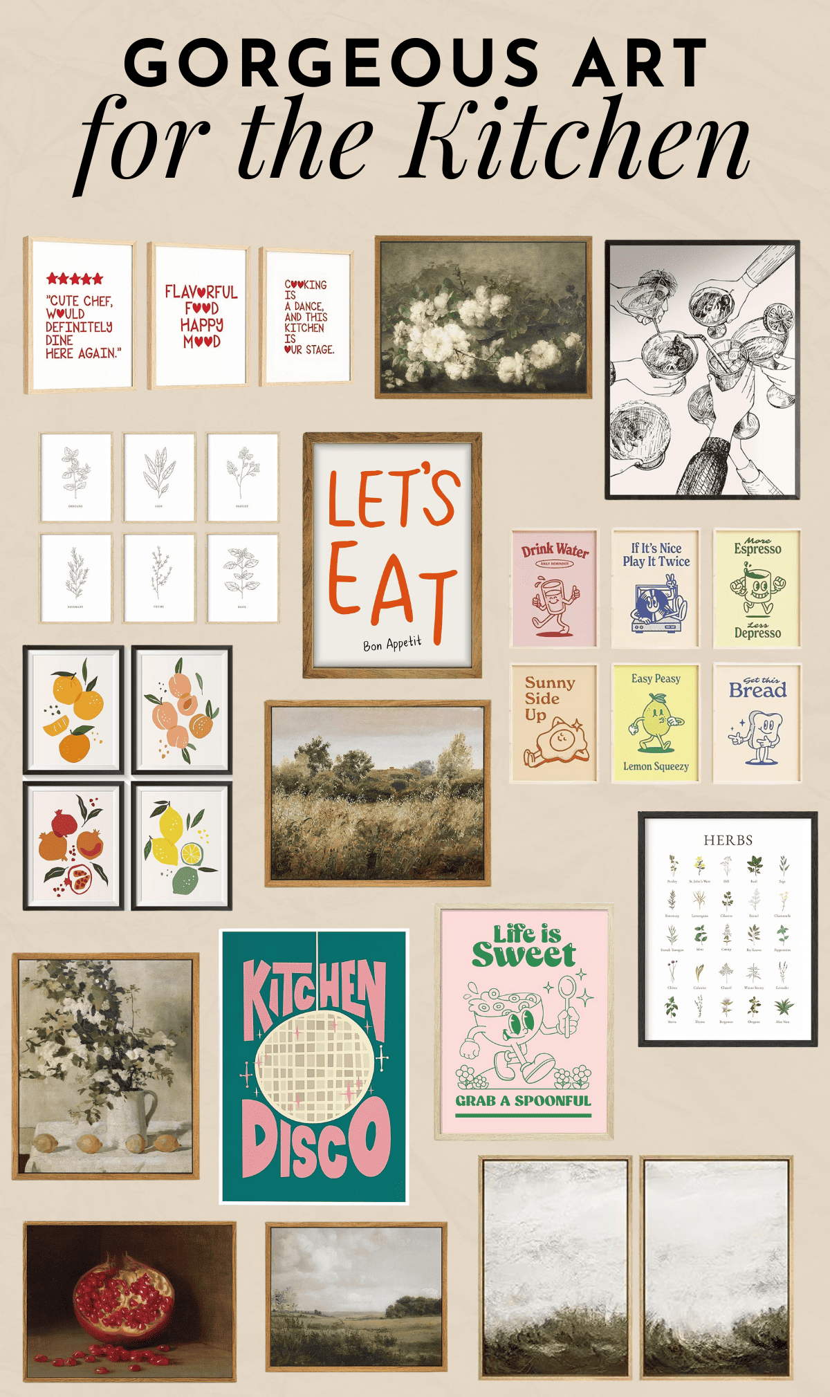 20+ Ideas for Gorgeous Kitchen Art