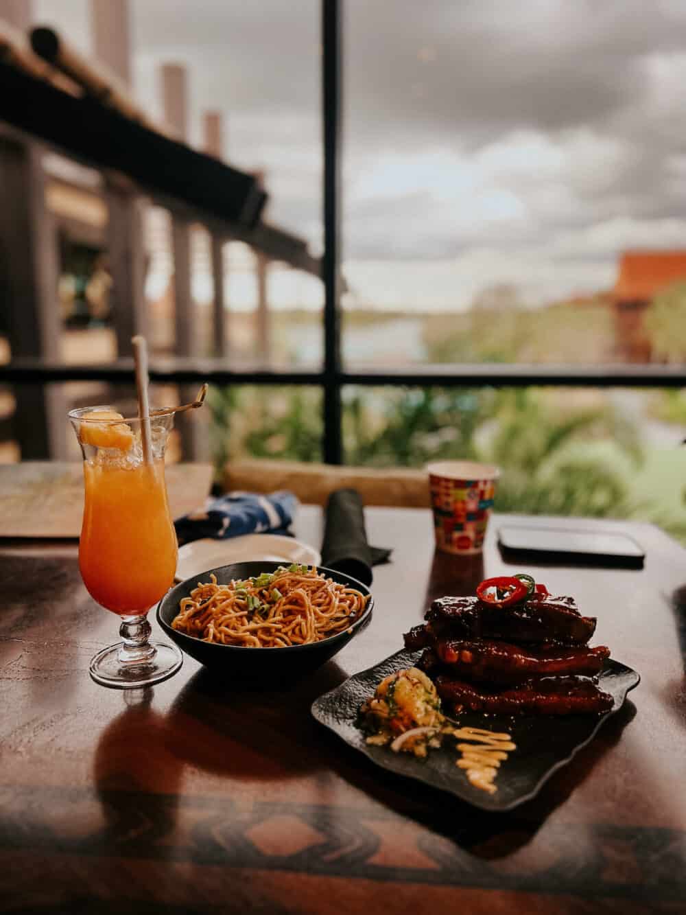 food at Tambu Lounge at the Polynesian Resort in Disney World 