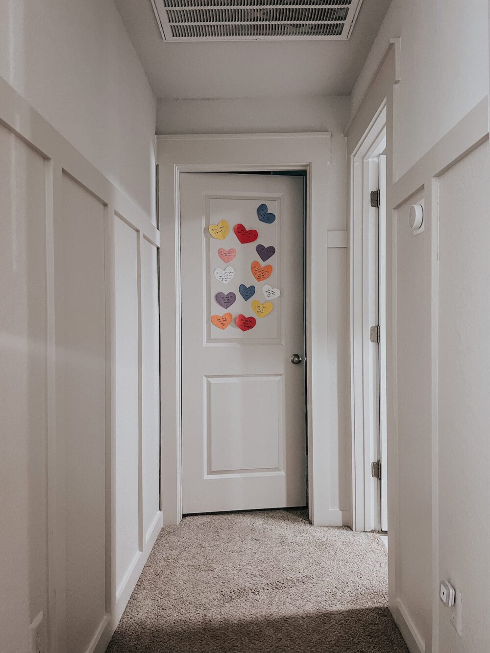 hallway with board and batten wall treatment