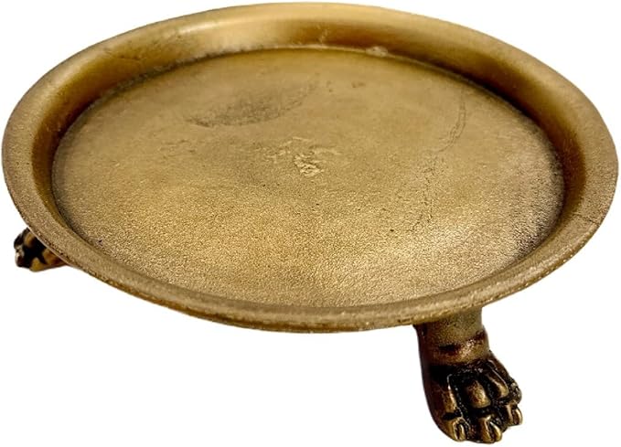 gold candle tray
