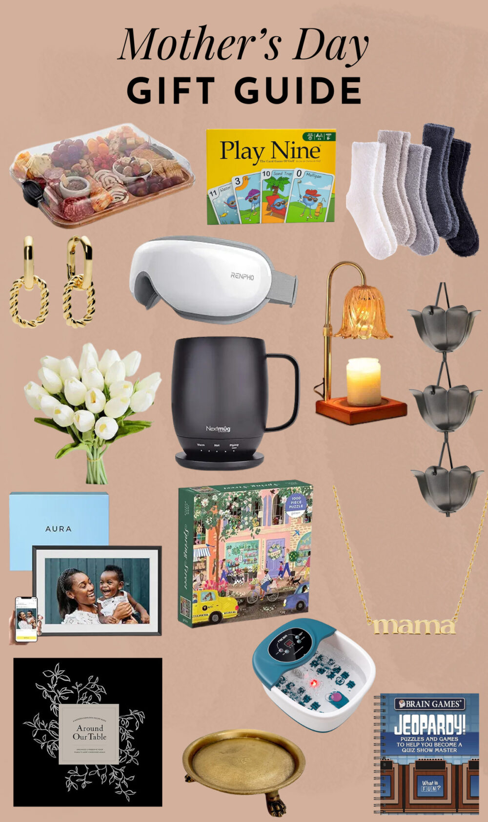 collage of mother's day gift ideas