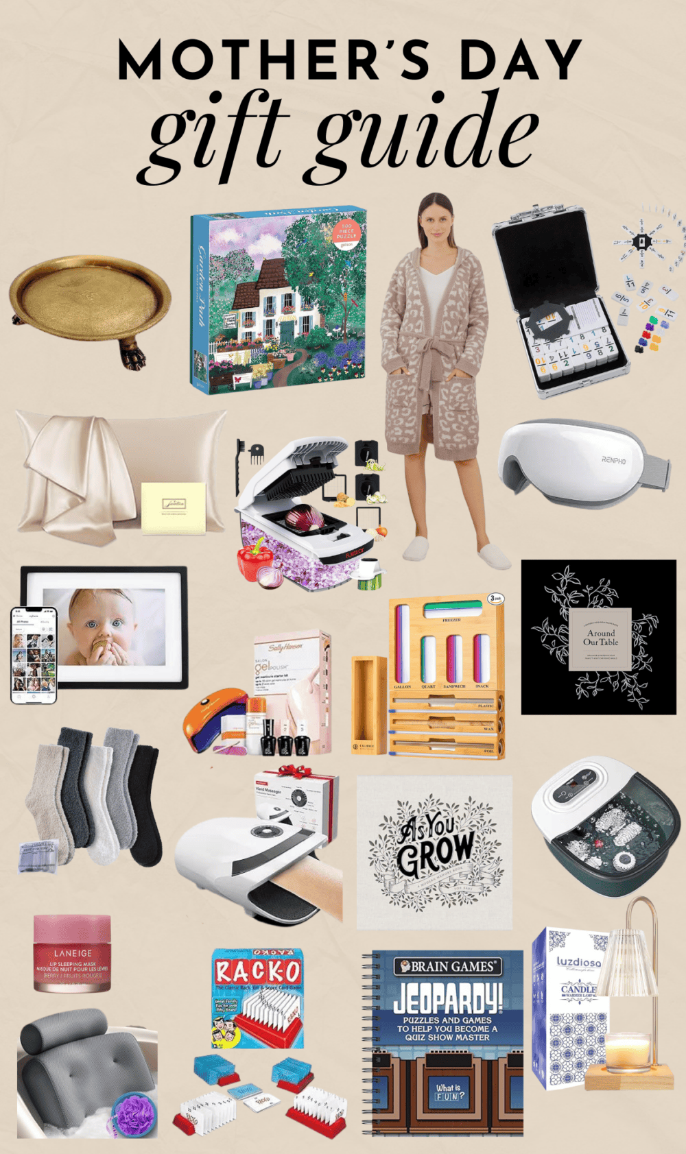 collage of mother's day gift ideas 