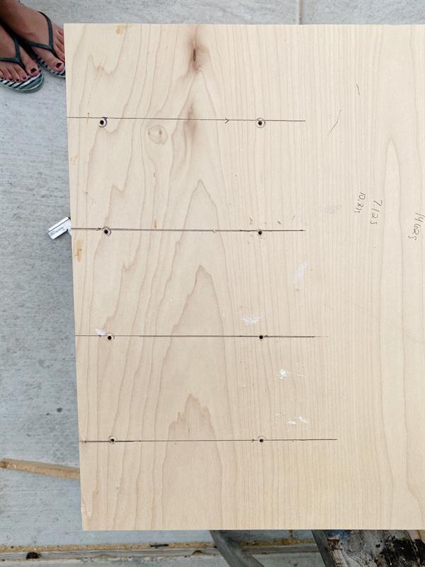 side shelf for DIY tool storage 
