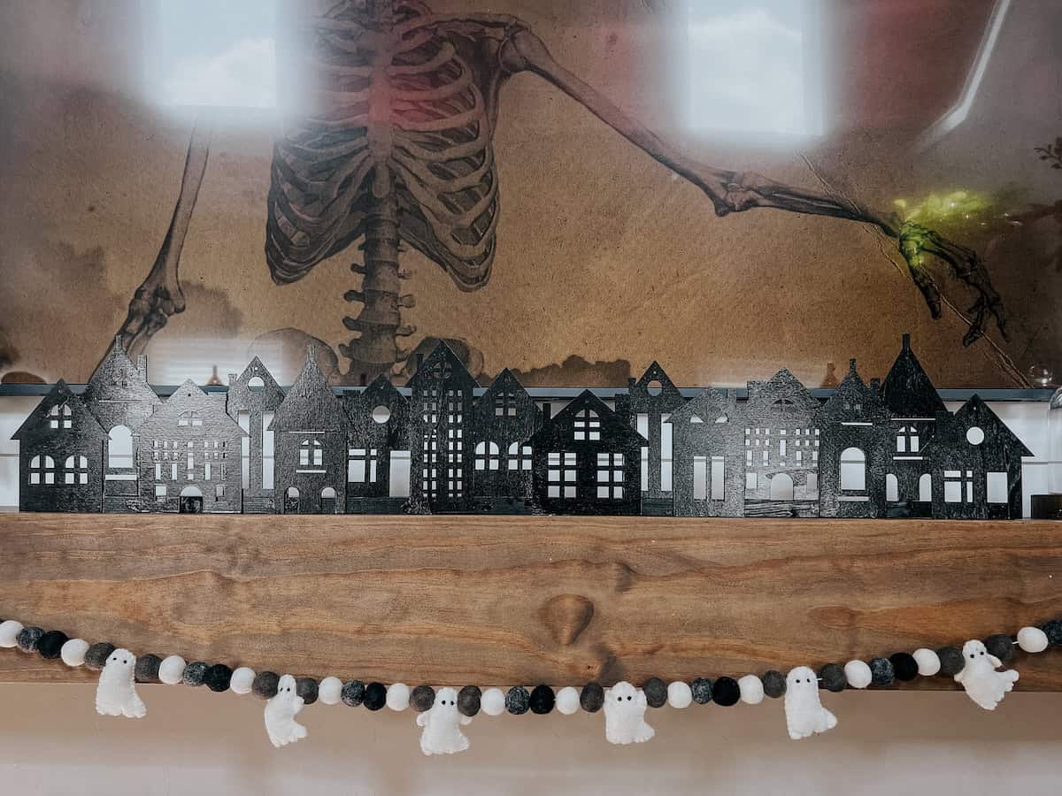 A Spooky DIY Halloween Village (Perfect For the Mantel!)