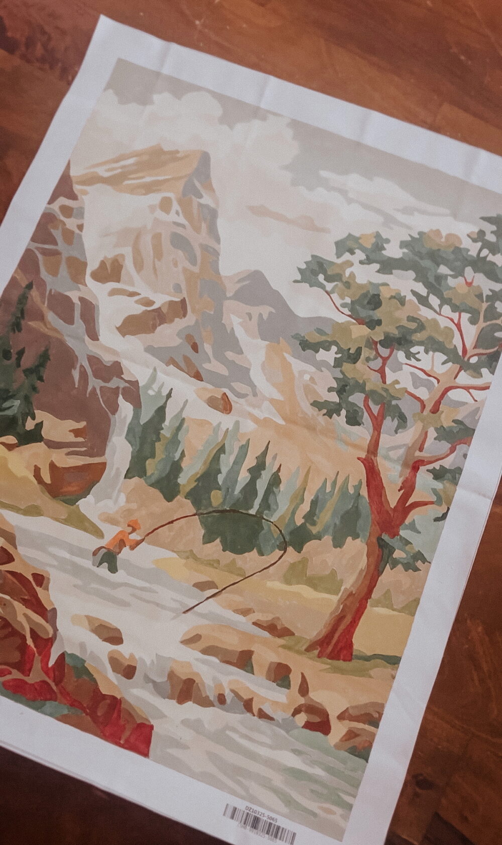 close up of a completed paint. by number kit for adults