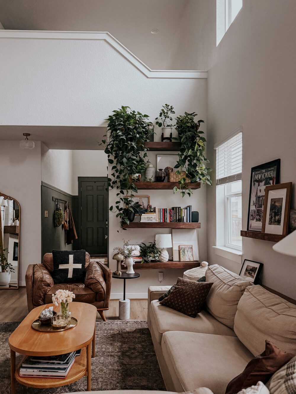 living room in a home staged to sell 